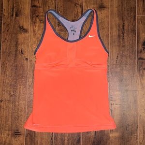 Drifit workout top with built in sports bra
